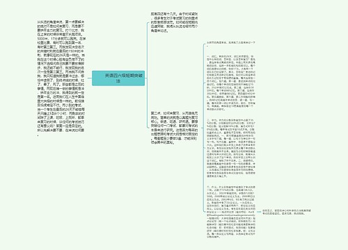         	英语四六级短期突破法