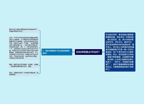 你的弹唱跳水平如何？