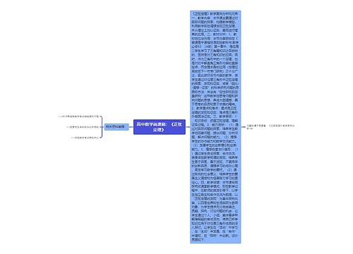 高中数学说课稿：《正弦定理》思维导图