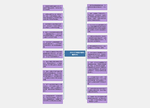         	20个CET阅读关键句翻译(中)