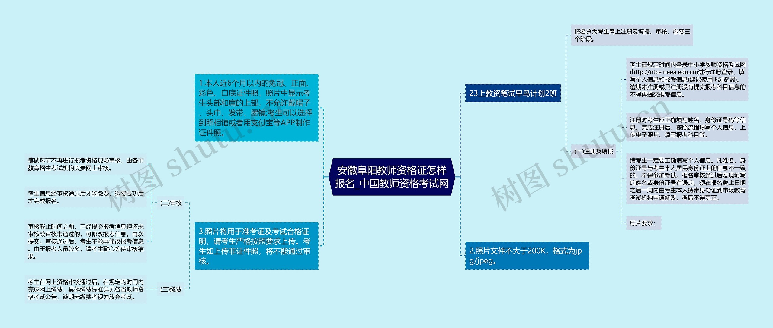 安徽阜阳教师资格证怎样报名_中国教师资格考试网思维导图