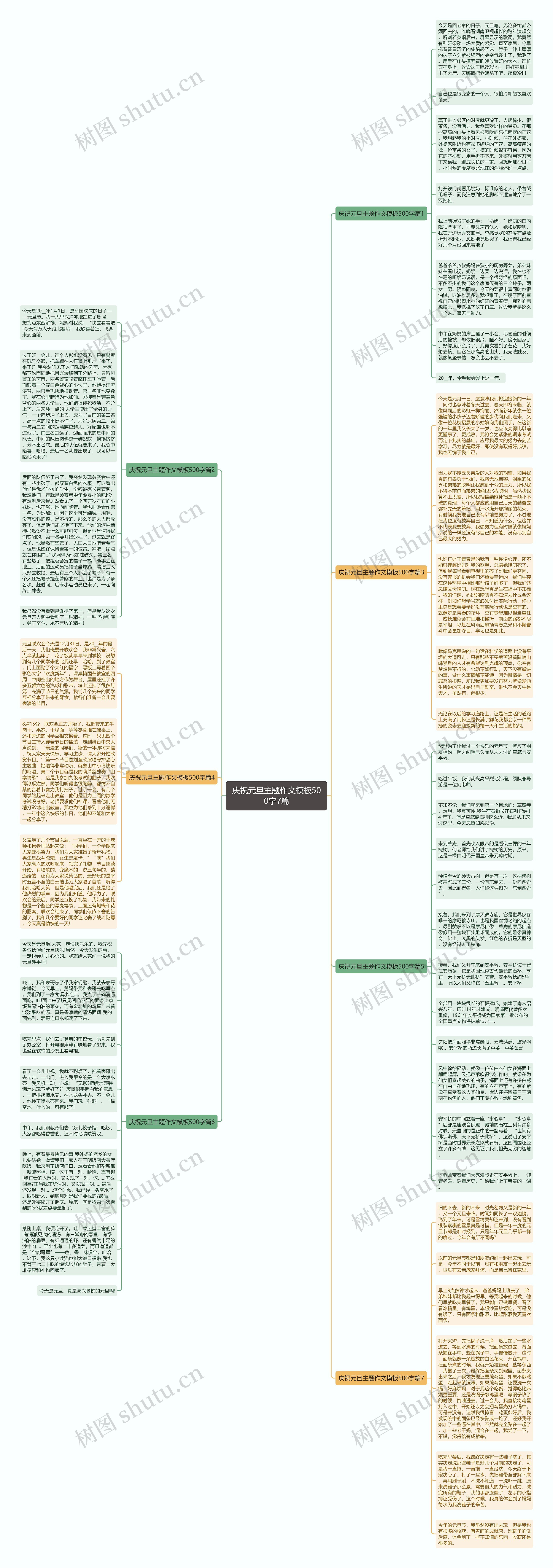 庆祝元旦主题作文模板500字7篇