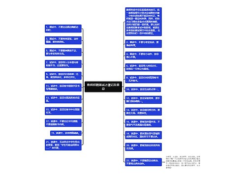 教师招聘面试之谨记及禁忌