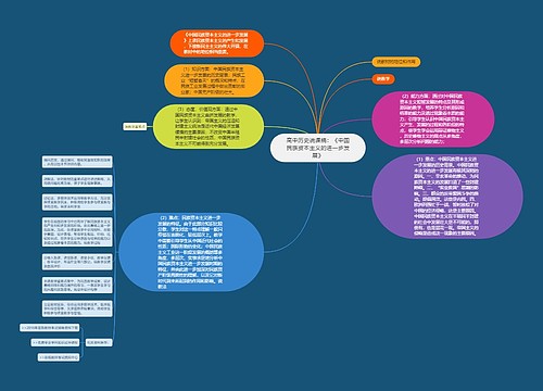 高中历史说课稿：《中国民族资本主义的进一步发展》