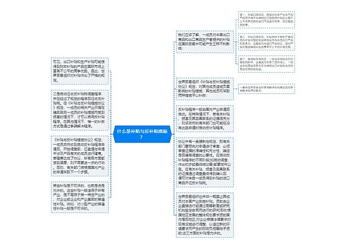 什么是补贴与反补贴措施？