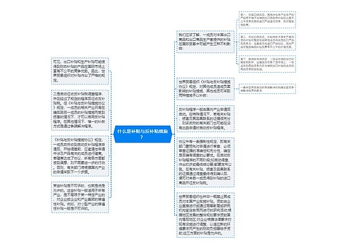什么是补贴与反补贴措施？