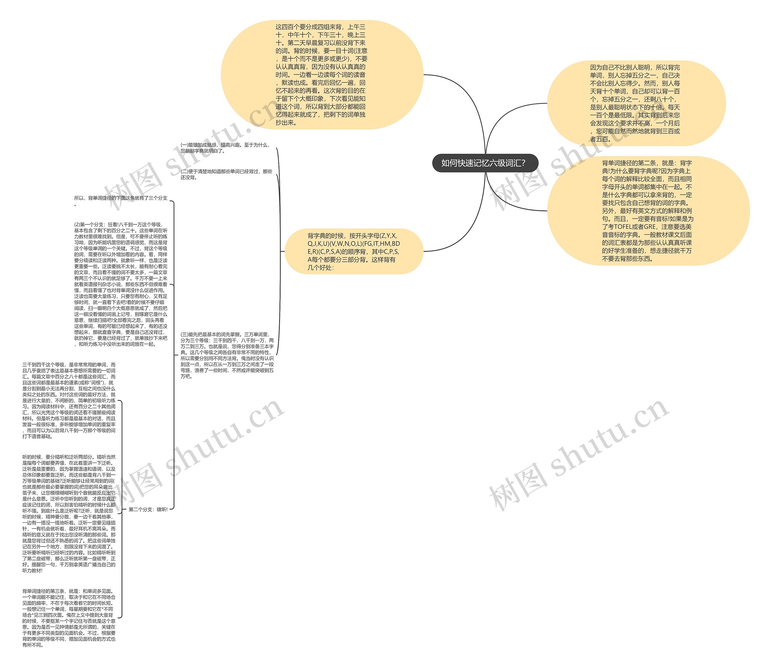 如何快速记忆六级词汇？思维导图