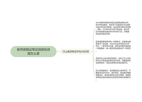 教师资格证笔试成绩有效期怎么算