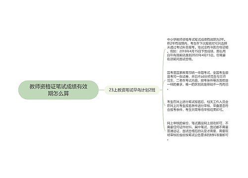 教师资格证笔试成绩有效期怎么算