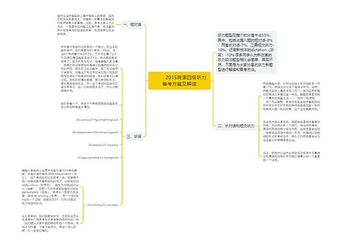         	2015英语四级听力备考方案及解读