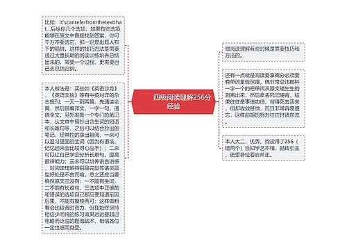         	四级阅读理解256分经验