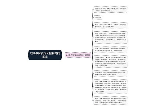 幼儿教师资格证报名时间截止