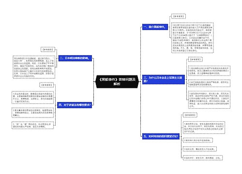 《黑船事件》答辩问题及解析