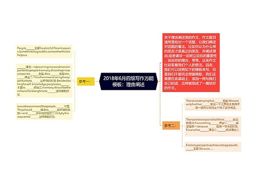 2018年6月四级写作万能模板：理由阐述