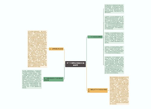 ＷＴＯ规则在我国的非直接适用