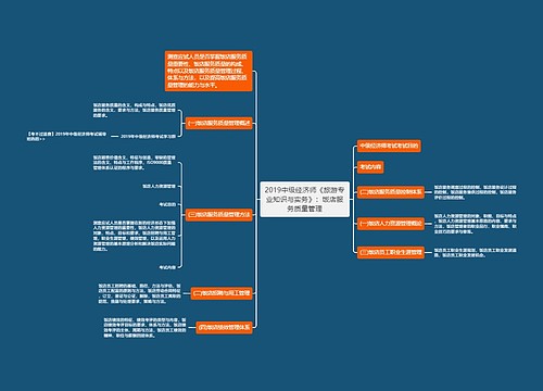 2019中级经济师《旅游专业知识与实务》：饭店服务质量管理