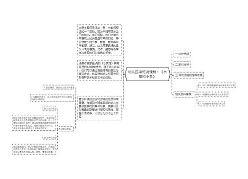 幼儿园中班说课稿：《水草和小鱼》