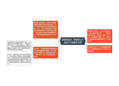 基普里亚诺：欧盟禁止产品进口只是最后手段