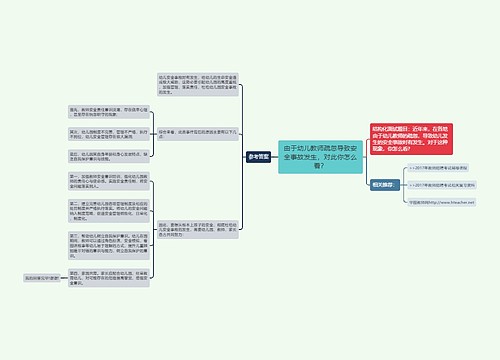 由于幼儿教师疏忽导致安全事故发生，对此你怎么看？