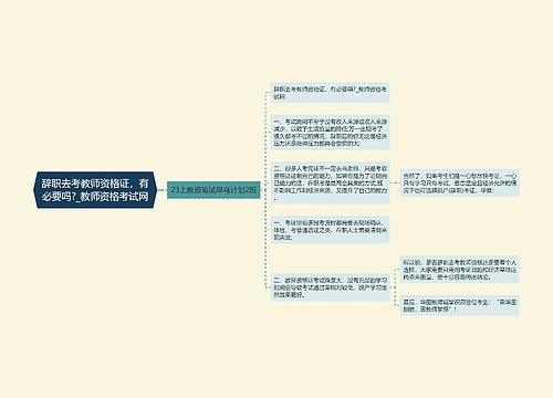 辞职去考教师资格证，有必要吗?_教师资格考试网