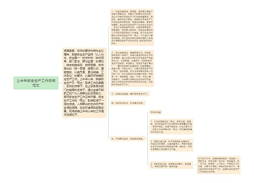 上半年安全生产工作总结范文