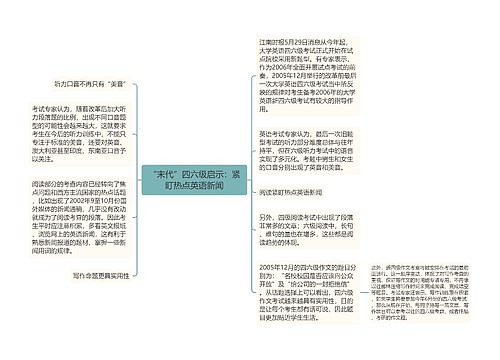 “末代”四六级启示：紧盯热点英语新闻