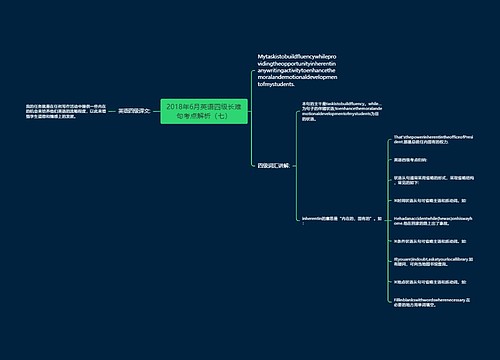 2018年6月英语四级长难句考点解析（七）