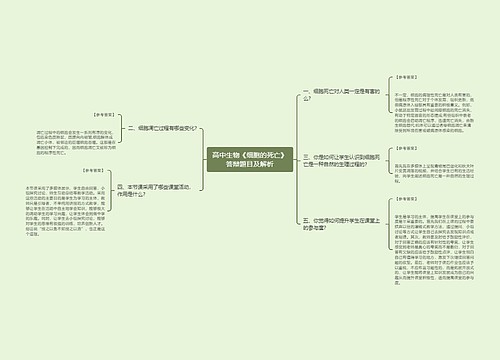 高中生物《细胞的死亡》答辩题目及解析