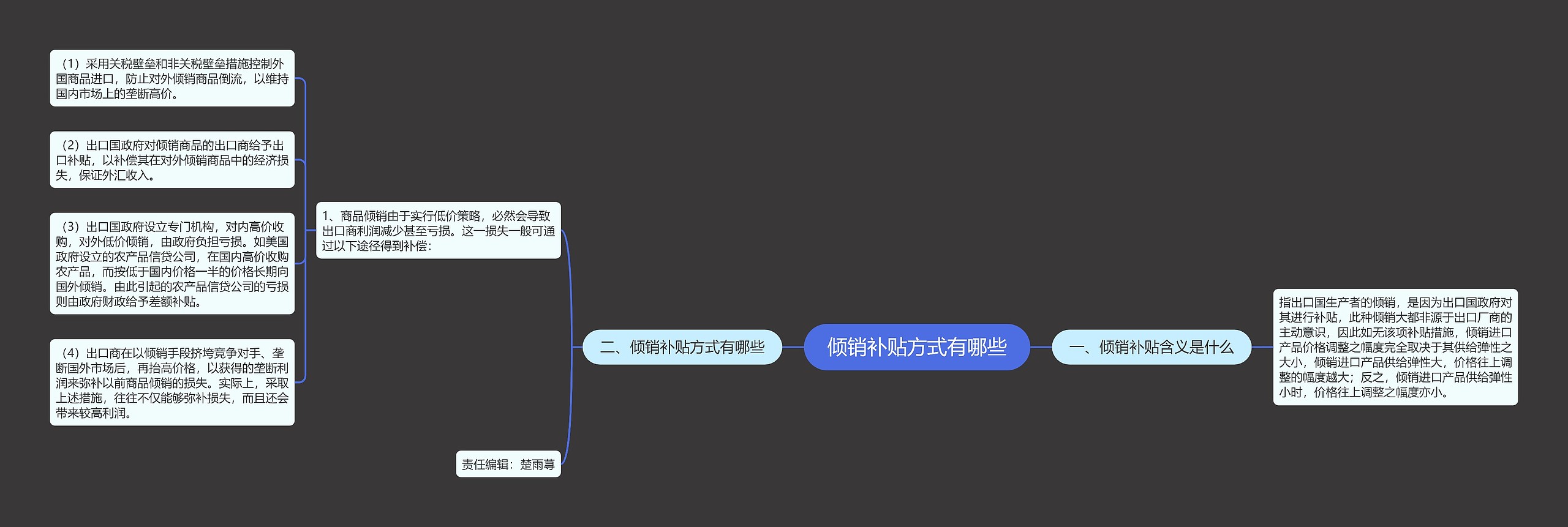 倾销补贴方式有哪些思维导图