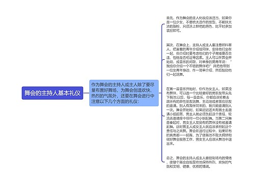 舞会的主持人基本礼仪