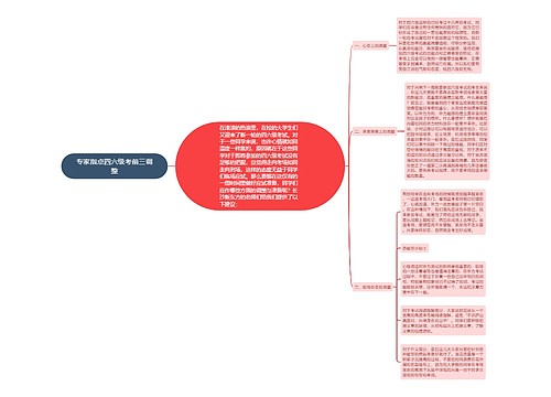 专家指点四六级考前三调整