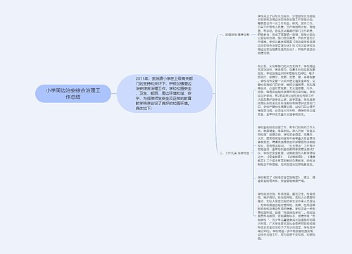 小学周边治安综合治理工作总结