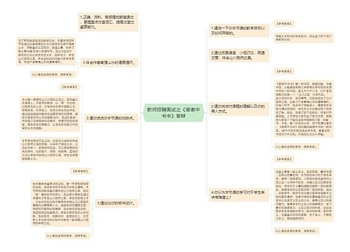 教师招聘面试之《答谢中书书》答辩