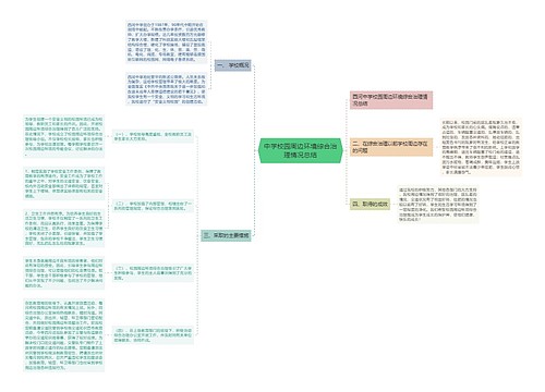 中学校园周边环境综合治理情况总结