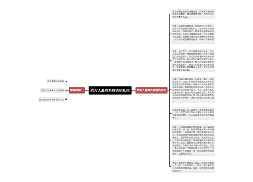 西方人赴商务宴请的礼仪