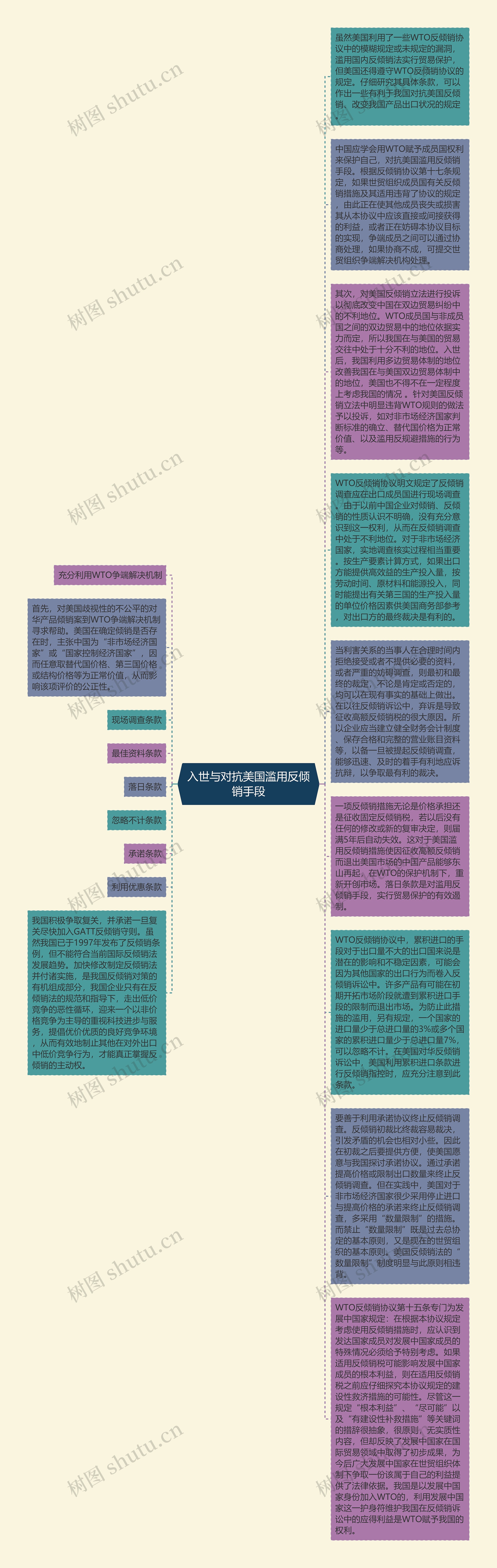 入世与对抗美国滥用反倾销手段思维导图