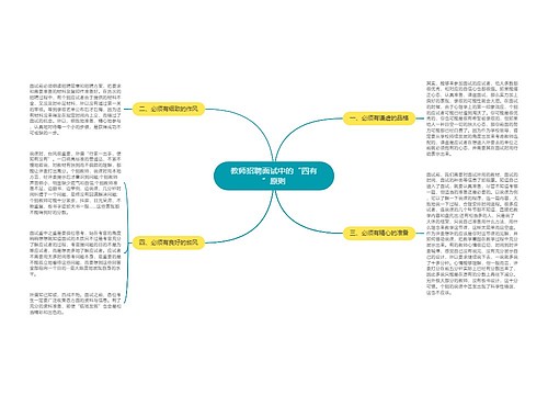 教师招聘面试中的“四有”原则