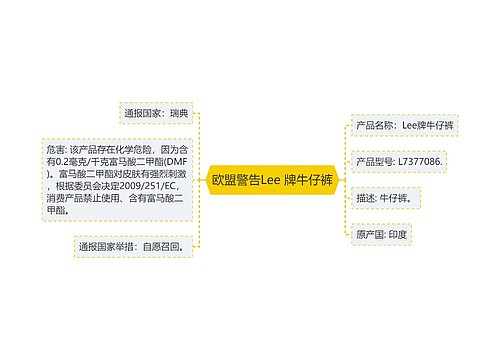 欧盟警告Lee 牌牛仔裤