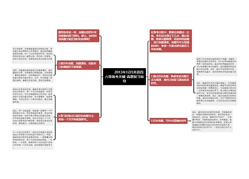         	2013年12月英语四六级备考关键-真题复习指导