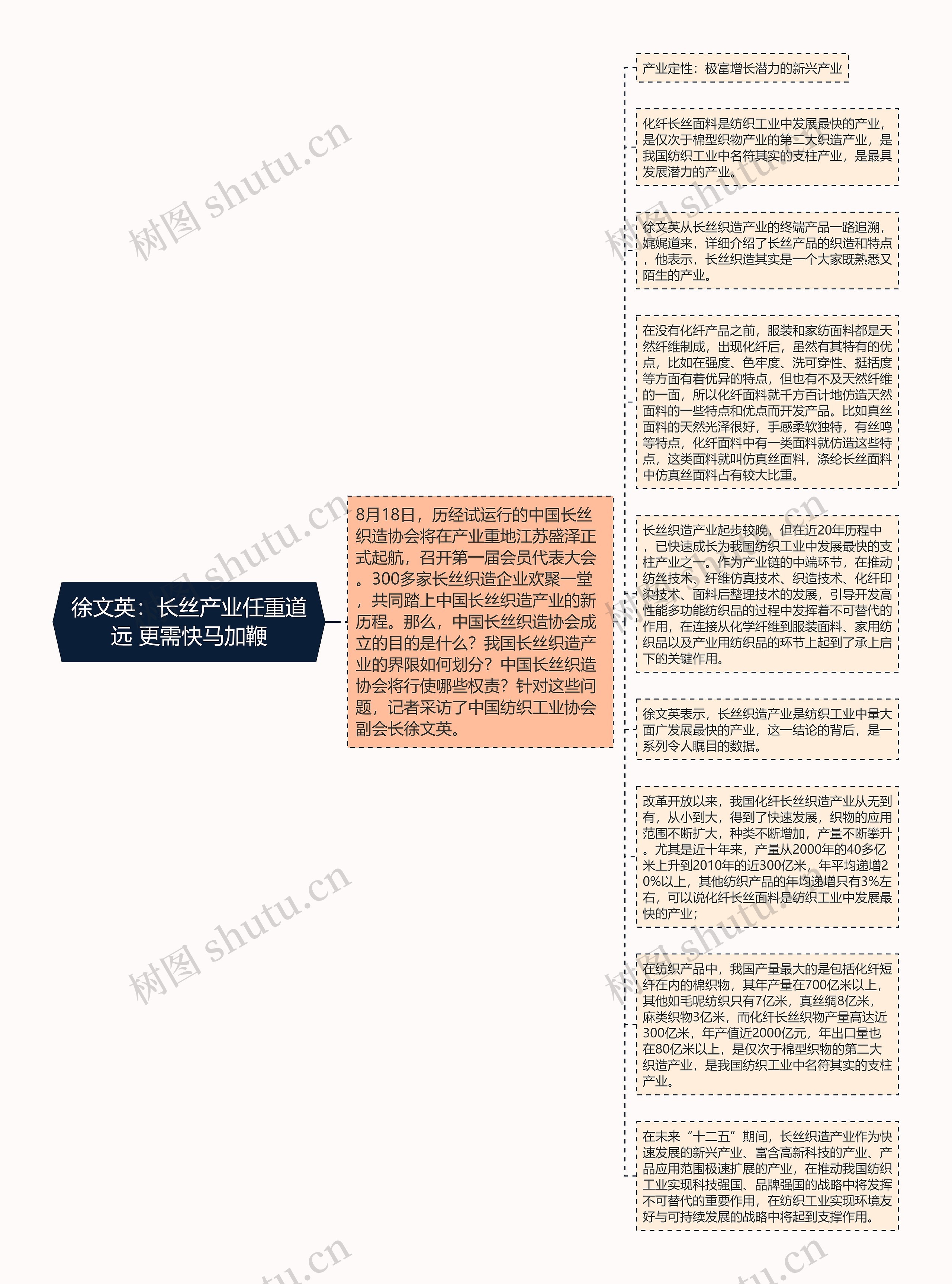 徐文英：长丝产业任重道远 更需快马加鞭思维导图