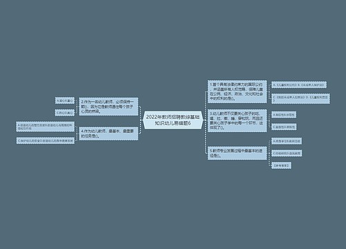 2022年教师招聘教综基础知识幼儿易错题6