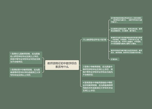 教师资格证初中数学综合素质考什么思维导图