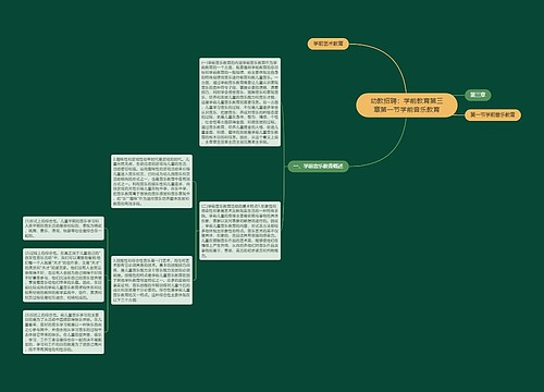 幼教招聘：学前教育第三章第一节学前音乐教育