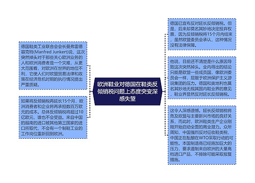 欧洲鞋业对德国在鞋类反倾销税问题上态度突变深感失望