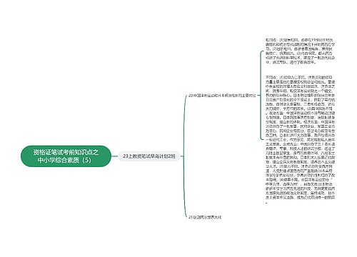 资格证笔试考前知识点之中小学综合素质（5）