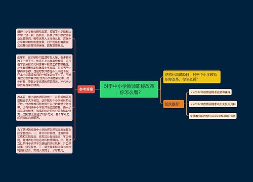 对于中小学教师职称改革，你怎么看？