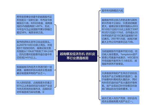 越南爆发经济危机 纺织皮革行业遭遇难题