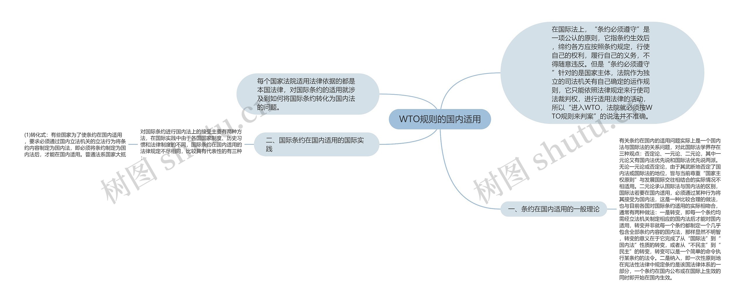 WTO规则的国内适用思维导图