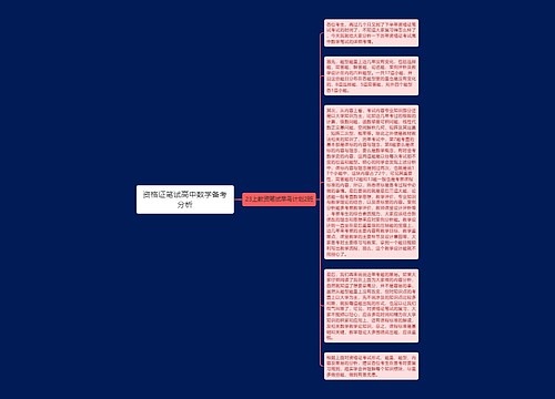 资格证笔试高中数学备考分析