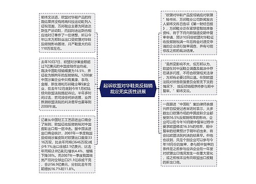 起诉欧盟对华鞋类反倾销裁定无实质性进展